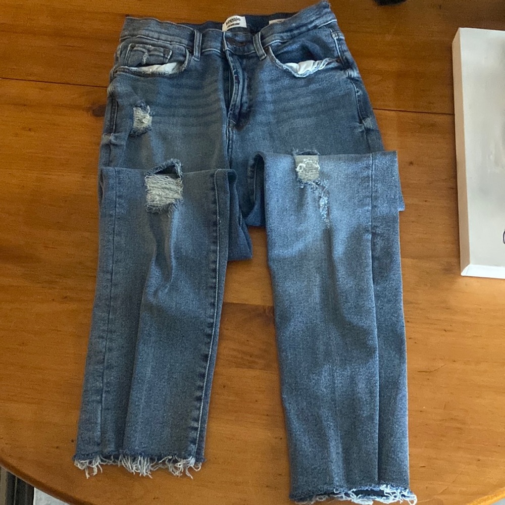 Size 6 Straight Leg Blue Jeans